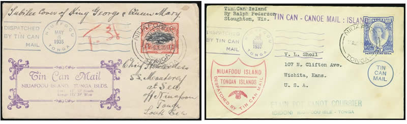 Tonga Tini Can Canoe Mail